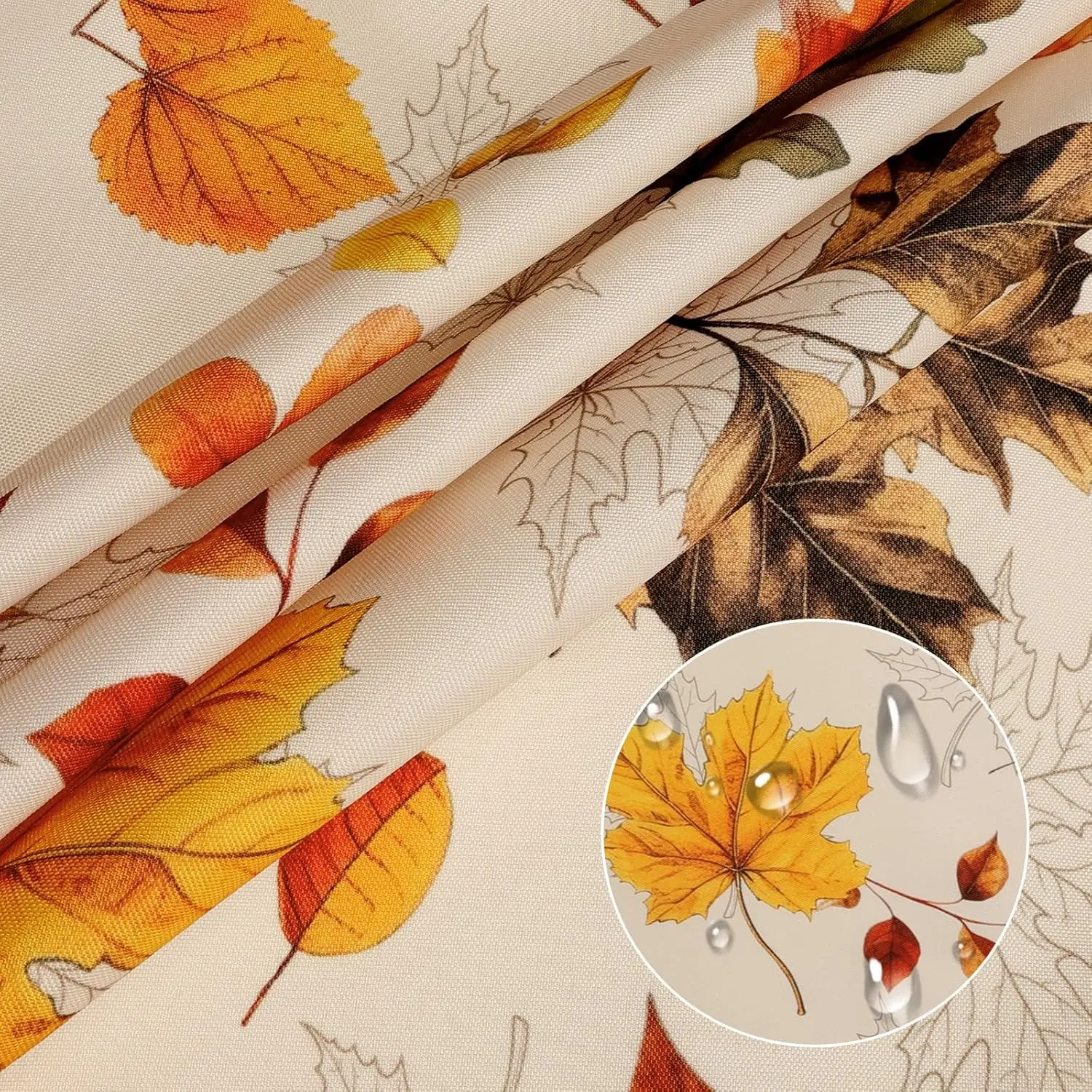 Fall Thanksgiving Maple Leaf Rectangle Tablecloth Table Decor Autumn Waterproof Tablecover Wedding Party Thanksgiving Decoration