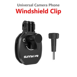 Motorcycle Windshield Mount Clamp Aluminum Clip For GoPro Hero 13 12 For Insta360 X4 For DJI Action 5 Pro Pocket 4 3 Accessories