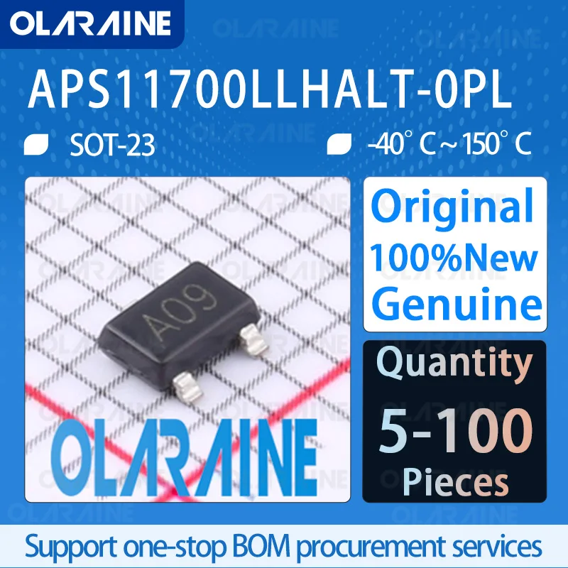 5/10/100Pcs 100%New Original APS11700LLHALT-0PL SOT-23 Board interface Hall effect/magnetic sensor Output current 40 mA IC chip