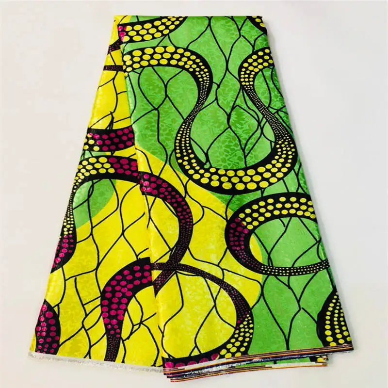 5 Yards Fashion Desing High Quality African Style Gold Line Jacquard Embroidery Lace Fabric For Party Prom Dress Material.