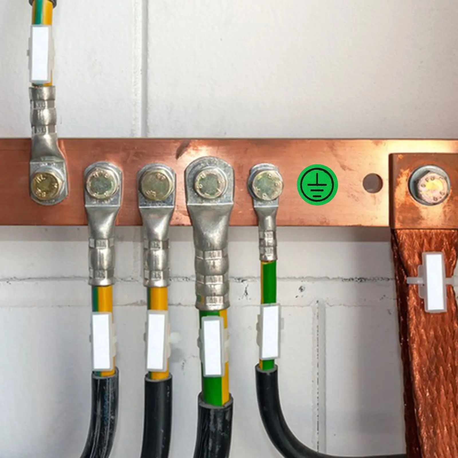 10 قطعة ملصقات تحديد الأسلاك الأرضية علامات السياج الكهربائي أضواء مؤشر التحذير تسميات السلامة سهلة التركيب