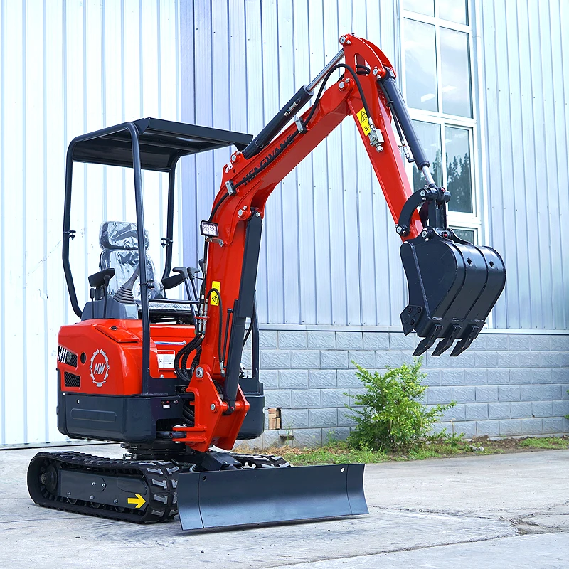 HW-23W Digger Machine Mini Excavator Kubota Engine Hydraulic Crawler Excavators Mini Bagger Farm Gardening Work Tools Custom