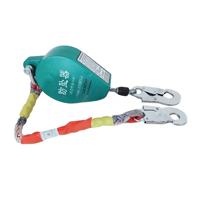 15M Falling Protector Fall Arrester อุปกรณ์ความปลอดภัยป้องกันการหล่นพร้อมเชือกลวด 15M