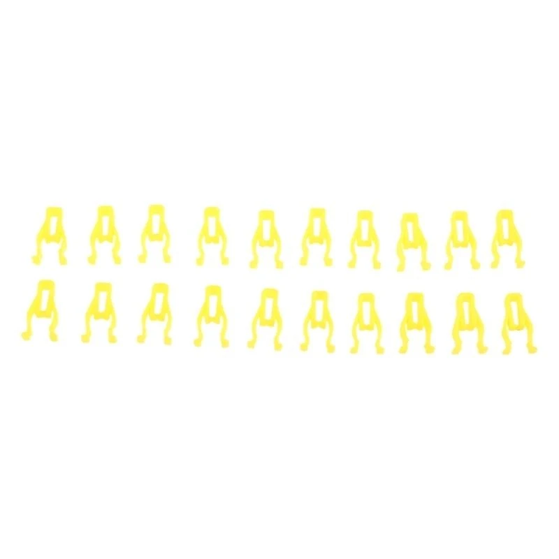 20Pcs Auto Car Yellow Plastic Rivet 8mm Hole Hood Prop Rod Support Clip Fastener