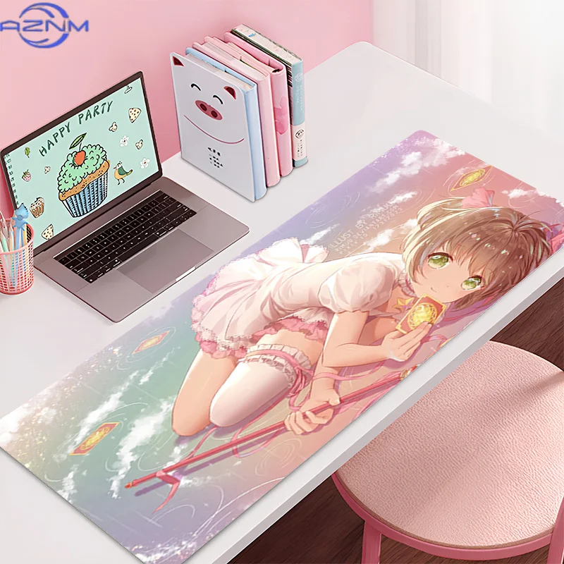 Gaming Accessories Gamer Keyboard Desk Mat C-Cardcaptor Sakura Kawaii Non-Slip Laptop Notebook Office Mousepad 900X400 Mouse Mat