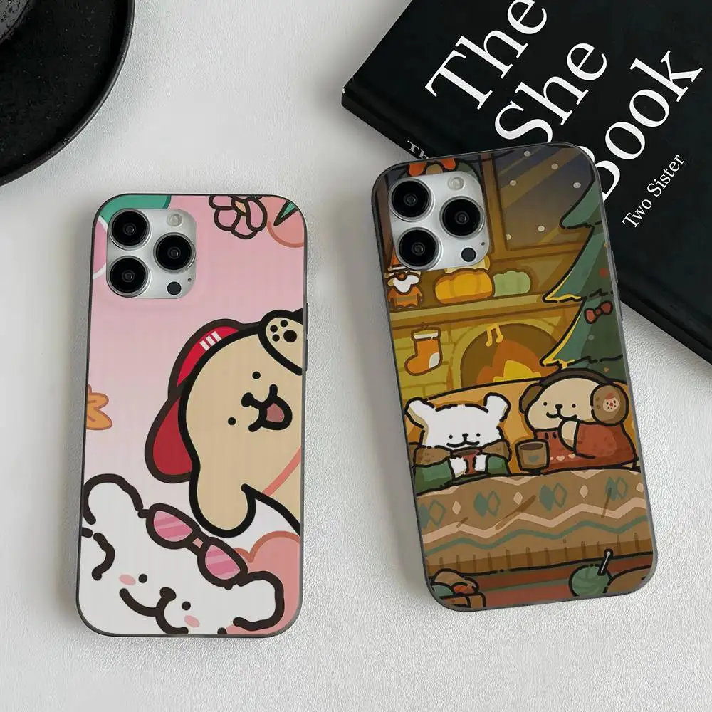 Maltese Lijn Hond Telefoon Case Voor IPhone 11 12 13 14 15 16 17 Pro Max PLUS Pro Wave Gegolfd siliconen Case