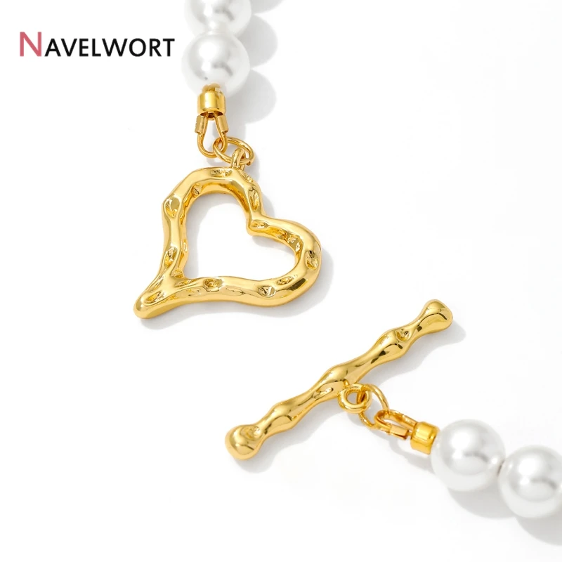 18K Gold Plated Heart Shape OT Clasps Hooks Connector,DIY Bracelet Necklace Making Materials,Brass Metal Toggle Clasps Connector - view 4