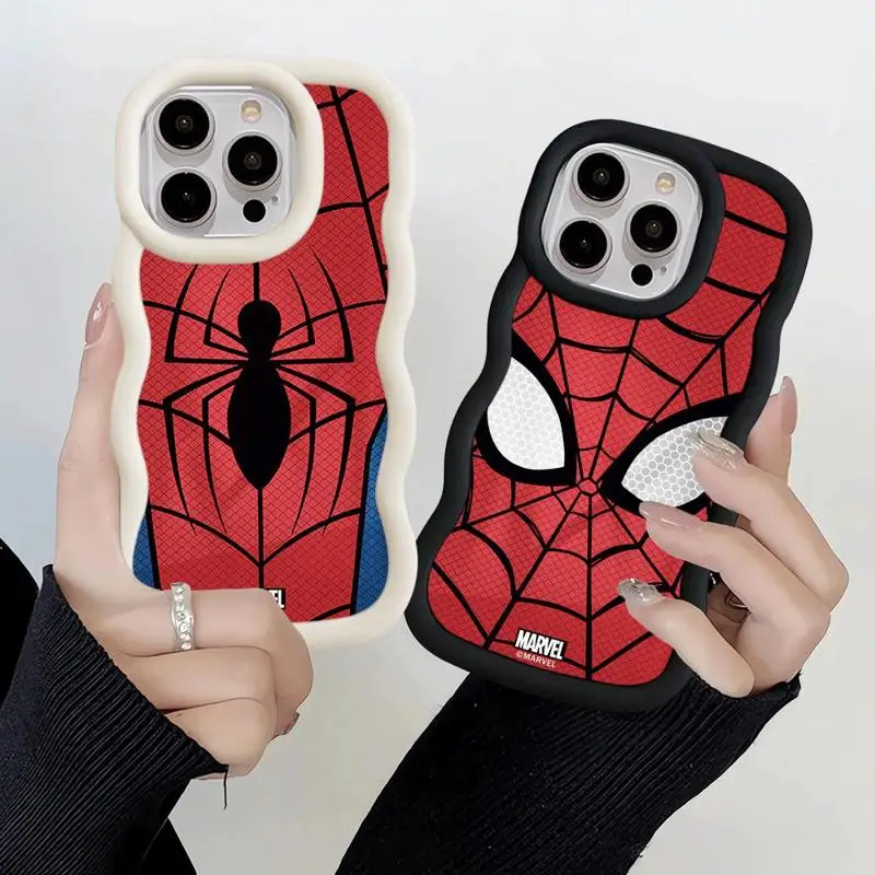 Marvel Sipider Man Logo Phone Case for iPhone 15Plus 13Pro 15 XR 14ProMax 12 Mini 8 7 XS Max 11 Luxury Soft Cover