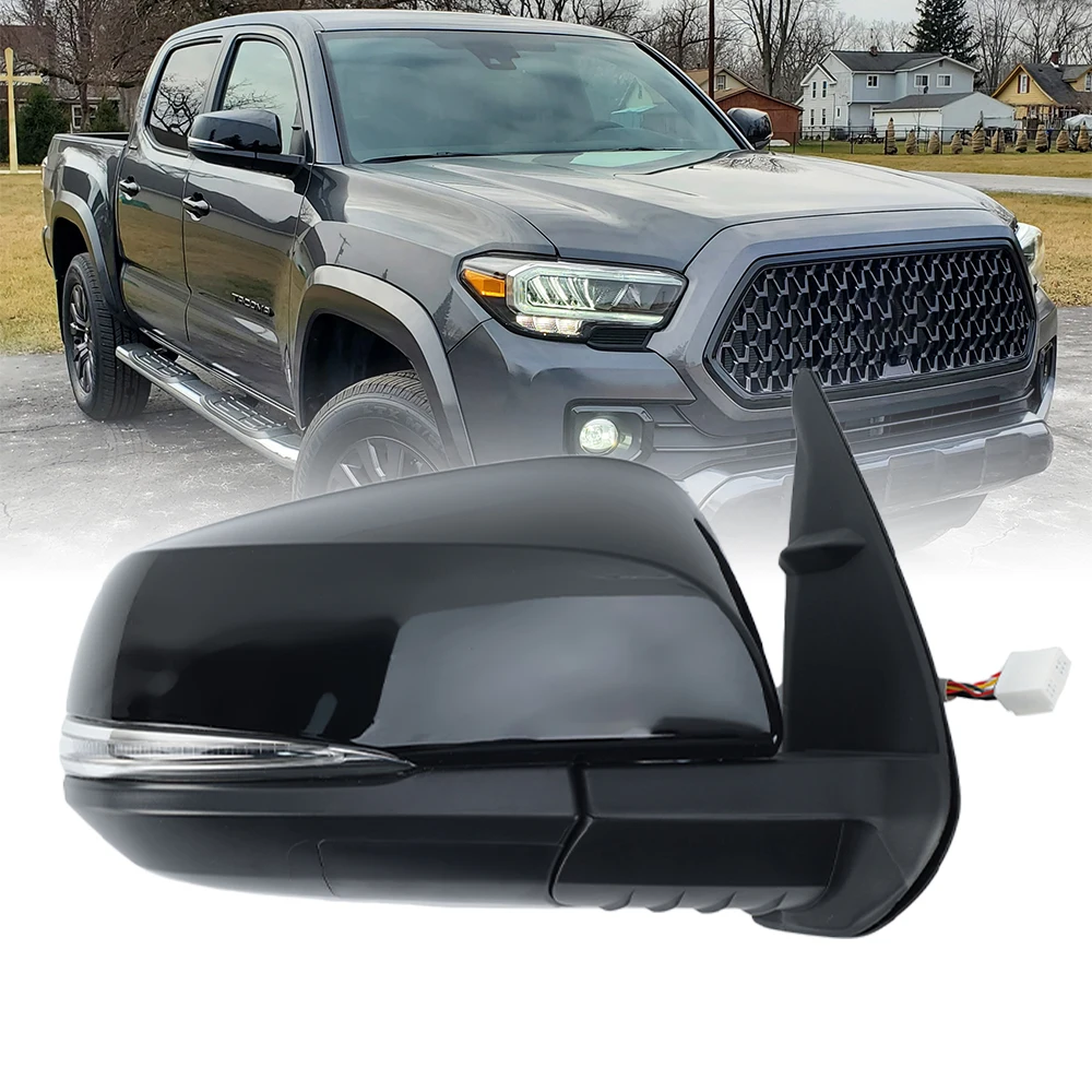 

8 Wires Door Mirror Assembly For Toyota Tacoma 2016 2017 2018 2019 2020-2023 Manual Folding Heated Side Mirror Car Accessories