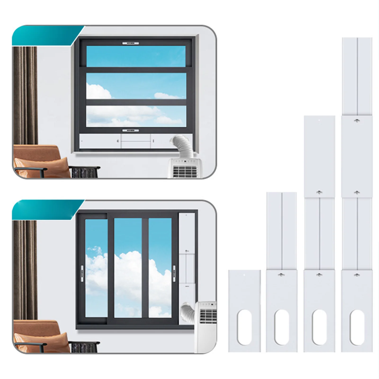 Adjustable Air Conditioner Vent Panel Kit Easy Installation Flexible Vent Kit for Exhausting Hot Air into the Window PR Sale