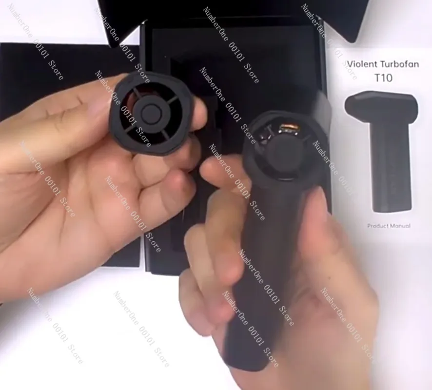 T10 Mini Handheld High-Speed Fan, Violent Turbo Blower for Camping Outdoor Use, Portable Rechargeable