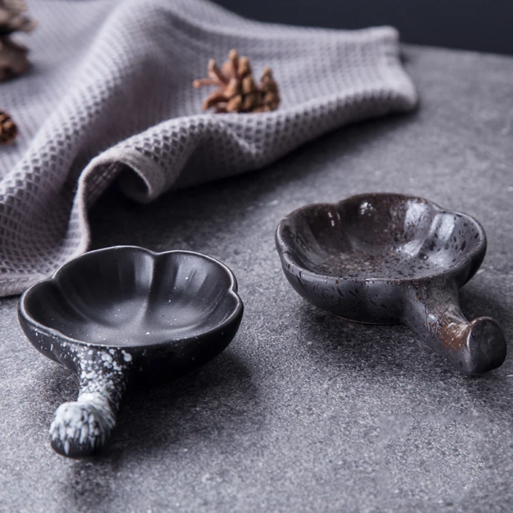 

2Pcs Beautiful Shape Ceramic Chopstick Rest Saucer Prevent Rolling for Home Restaurant Hotel Use Chopstick Rest