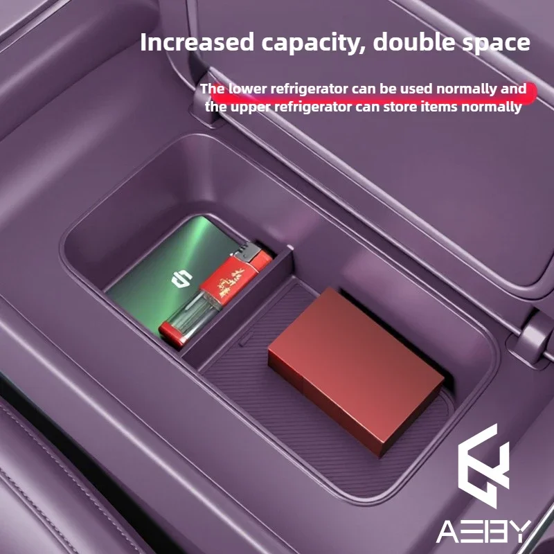 

AEBY для Leapmotor C16 2024-2026, лоток для холодильника, коврик для автомобильного холодильника, коврик для хранения, силиконовый органайзер, лоток, аксессуары для интерьера