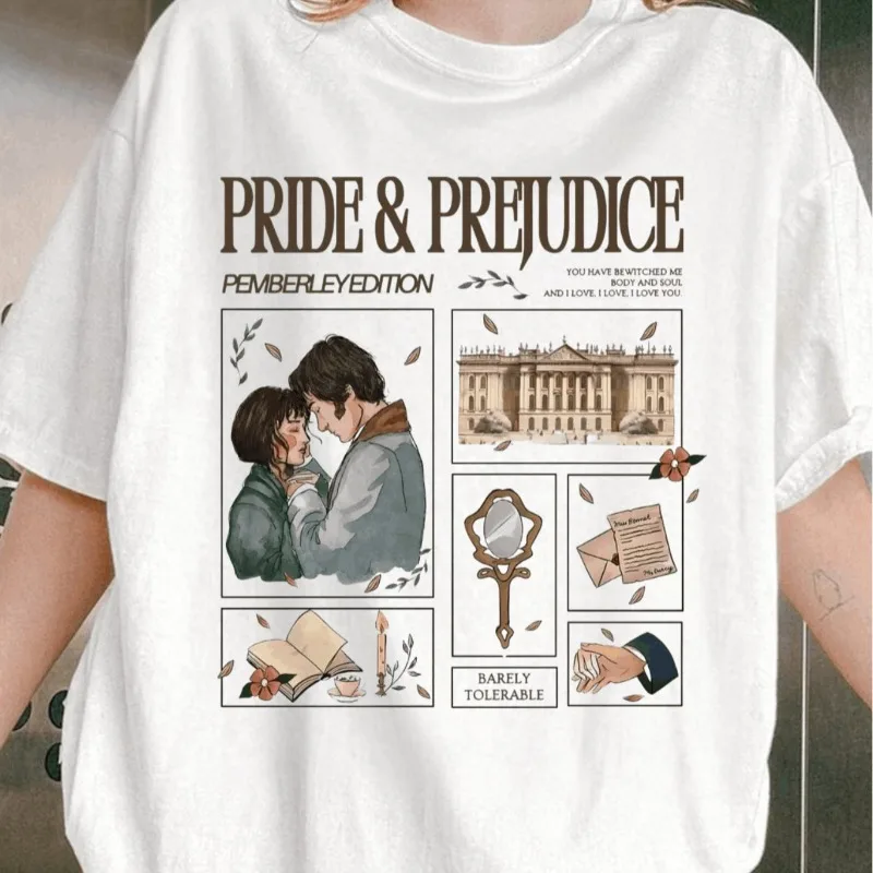 

Pride and Prejudice "Romantic Novel Graphic Women's Four Seasons New Style Unisex Casual Fashion T-shirt