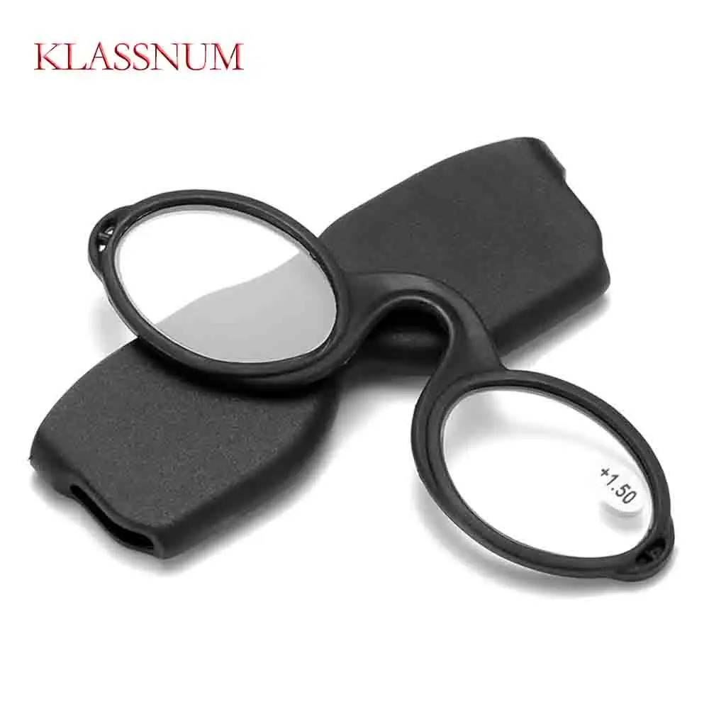 Fashion Silicone Nose Clip Reading Glasses Mini Foam Women Nose Glasse Men Portable Magnifying Eyeglasse Reader Eyewear +1 to +4