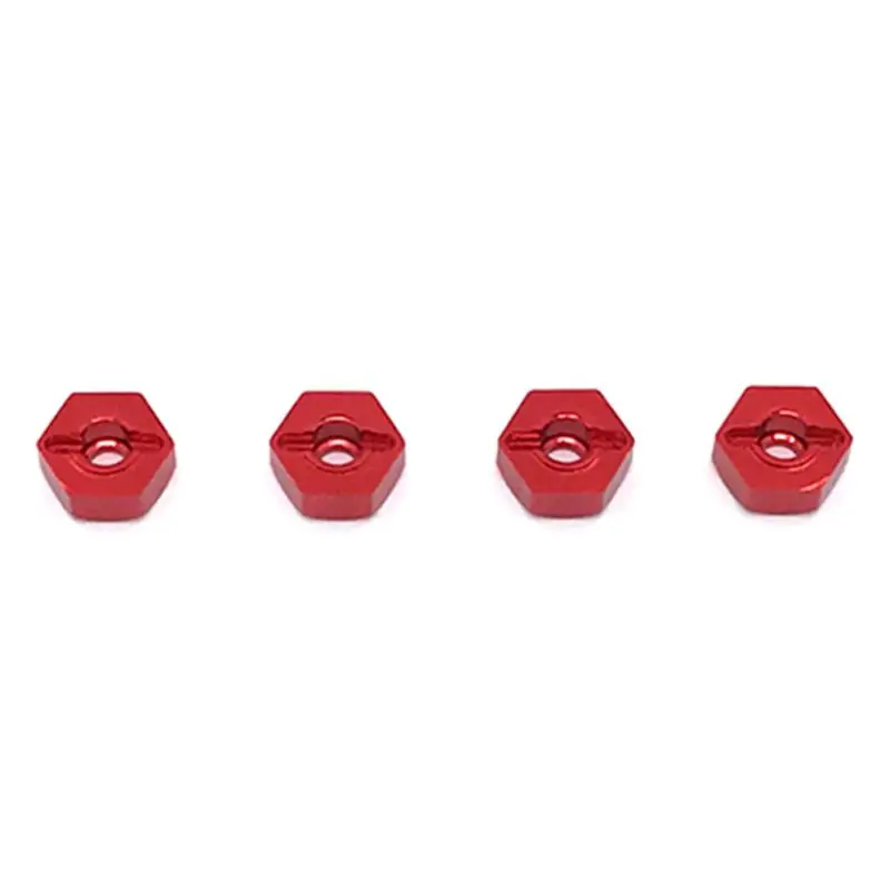 FBIL-12X Aluminum Alloy 12Mm Combiner Wheel Hub Hex Adapter For Wltoys 104001 1/10 RC Car Upgrade Parts Accessories,Red