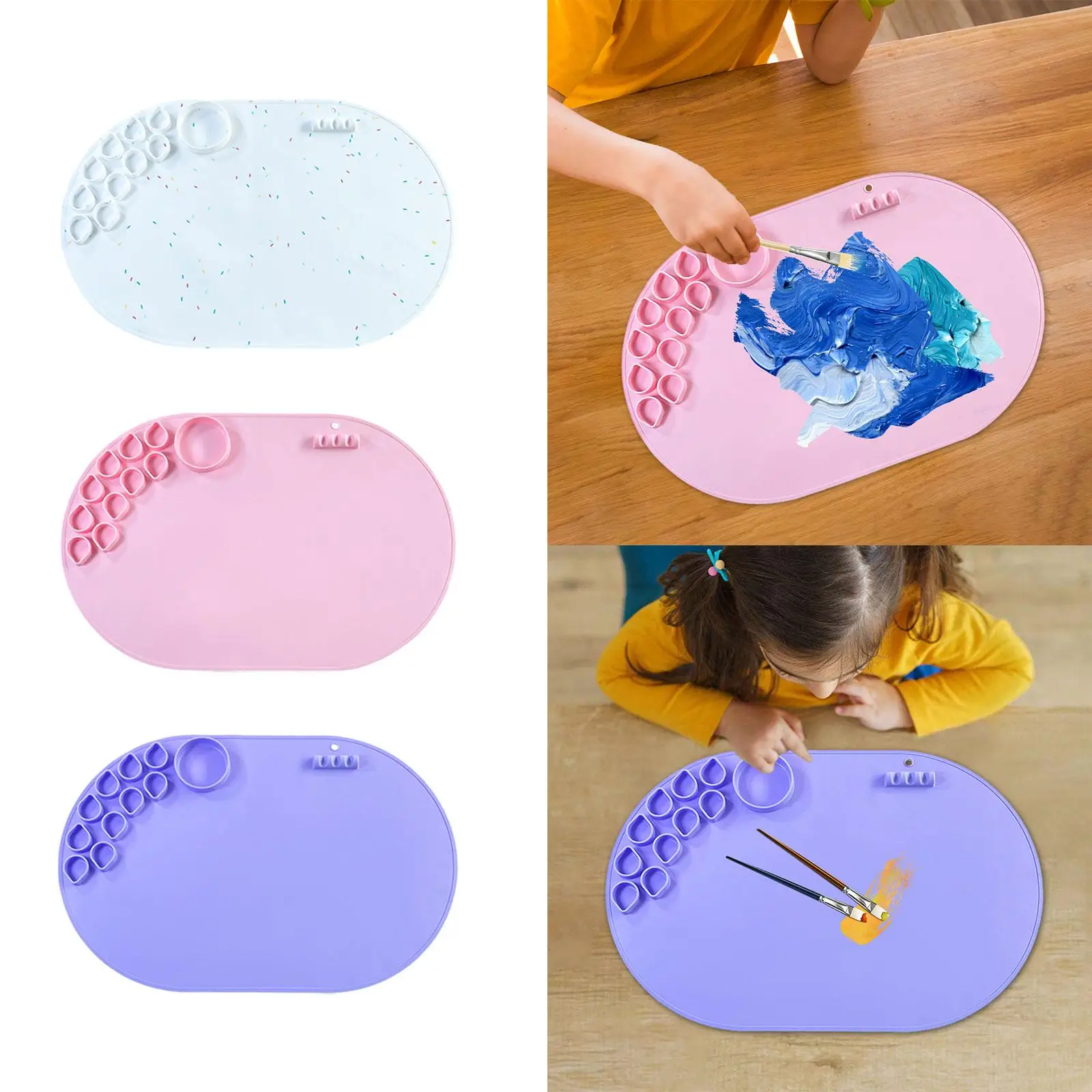 Силиконовая Рабочая накладка, протектор стола, моющийся силиконовый лист, Многофункциональный силиконовый коврик для рисования, силиконовый коврик для художников