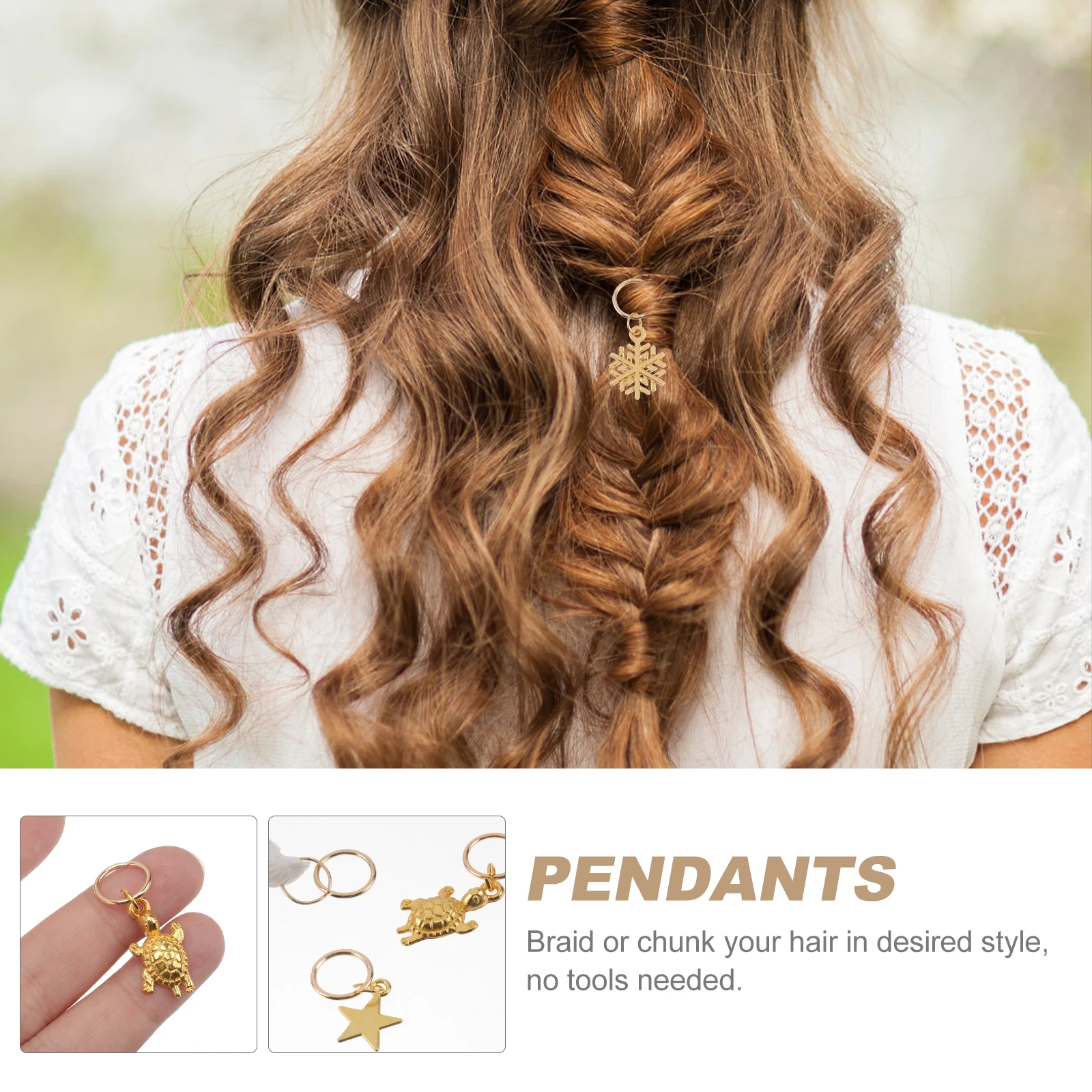 

50pcs Metal Hairpin Hair Rings Braids Cuffs Copper Plated Anti Rust Wear Resistant Easy Manipulate Festival Party