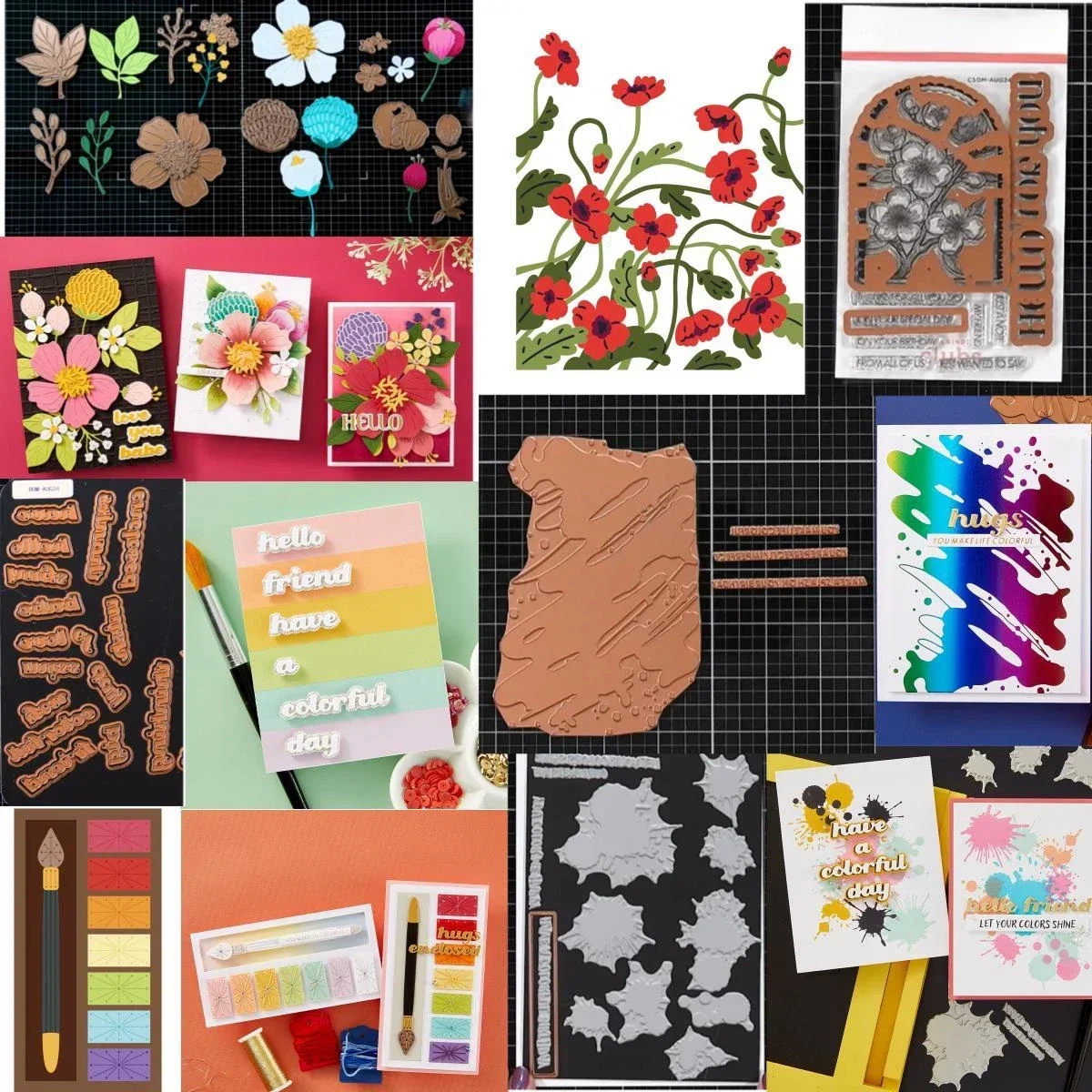 Drawn Background Metal Cutting Dies Hot Foil Clear Stamps Stencil for DIY Making Scrapbooking Gift Card New