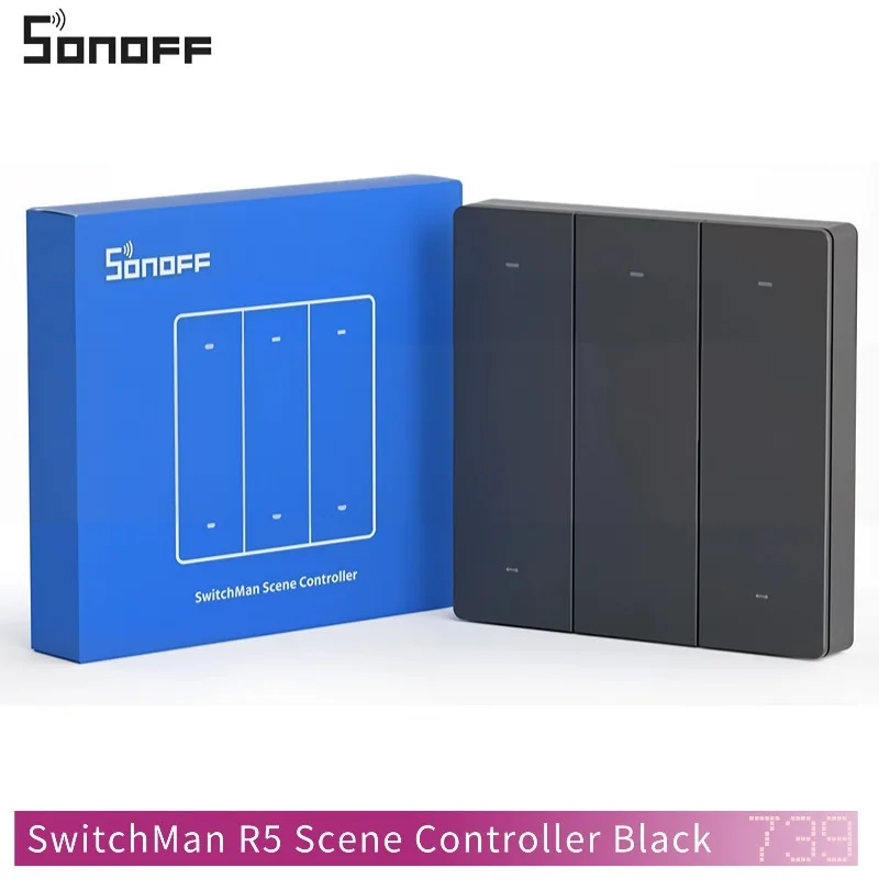 

SONOFF Smart Switch Man R5 Scene Controller Adhesive Switch Black & White - eWeLink System