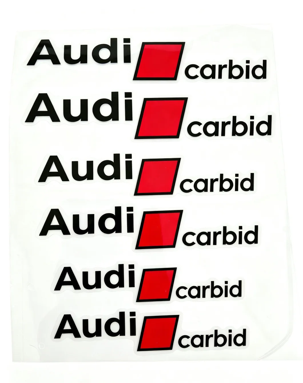 

6pcs/set Custom Car Caliper Sticker Decals High Temperature Resistant for Audi Carbid