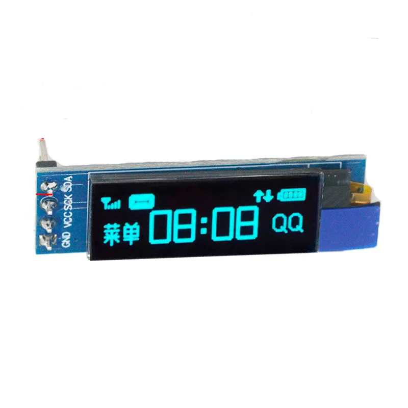 New 0.91 Inch OLED Display Module I2C SSD1306 OLED Display Module White / BLUE I2C OLED Screen Driver DC 3.3V~5V for Arduino DIY