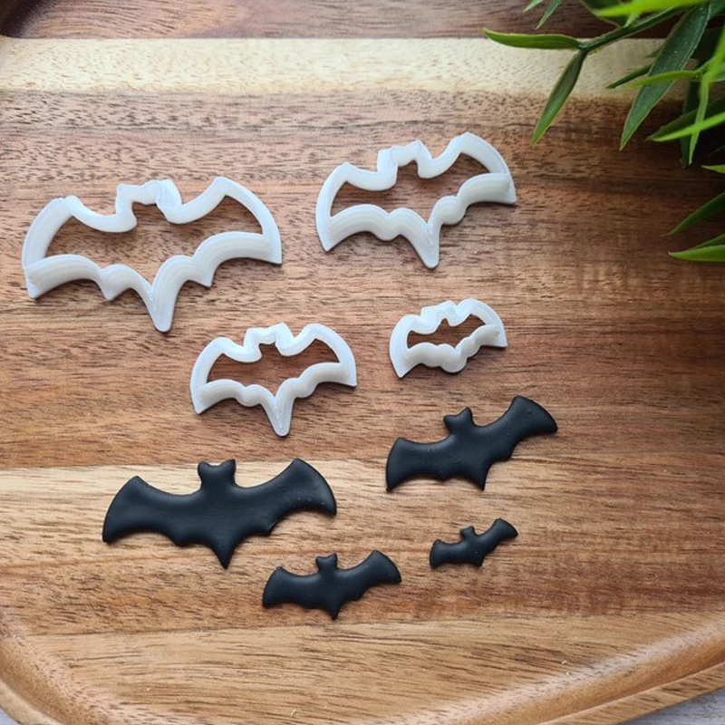 

Halloween Bat Contour Soft Pottery Mold/Handmade DIY Clay Sculpture Soft Pottery Bracelet Earrings Necklace Cartoon Cutting Mold