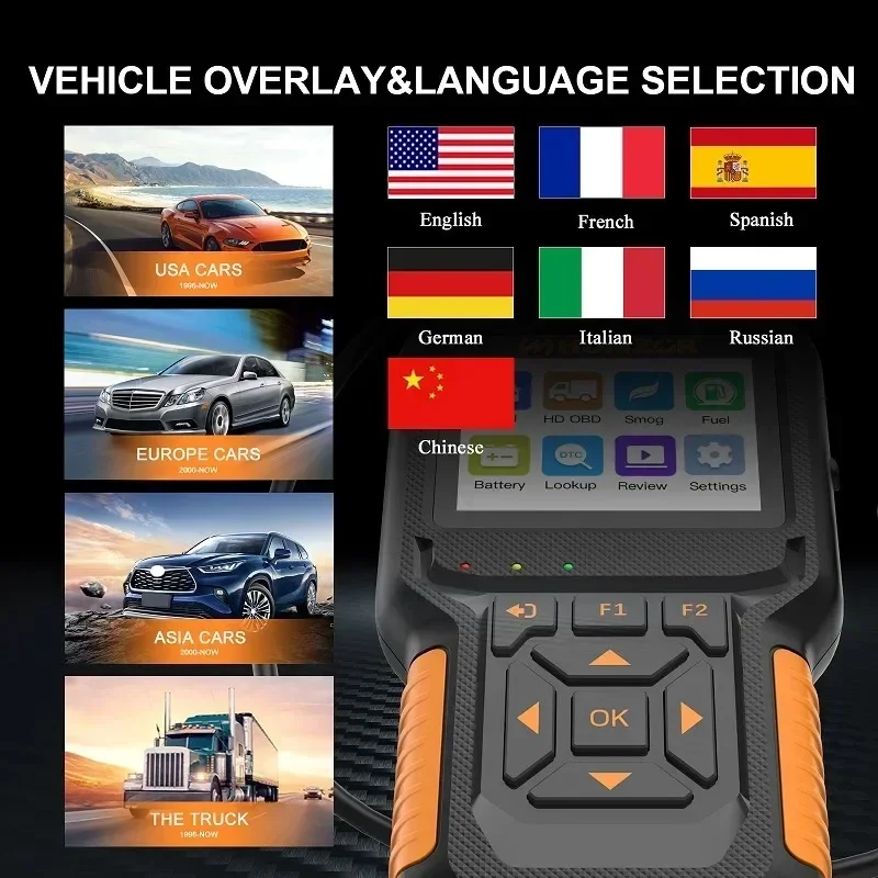 رمز الديزل I/M استعداد الضباب الدخاني تحقق تحليل الوقود اختبار البطارية ل HUMZOR NexzCheck NC601 Obd2 تشخيص السيارات #6