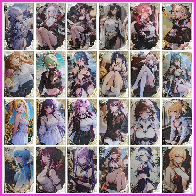 Anime Goddess Story Rare Refraction Game Collectible Card Eula Keqing Himeko Yoimiya Hu Tao Kafka Toys for boys birthday present