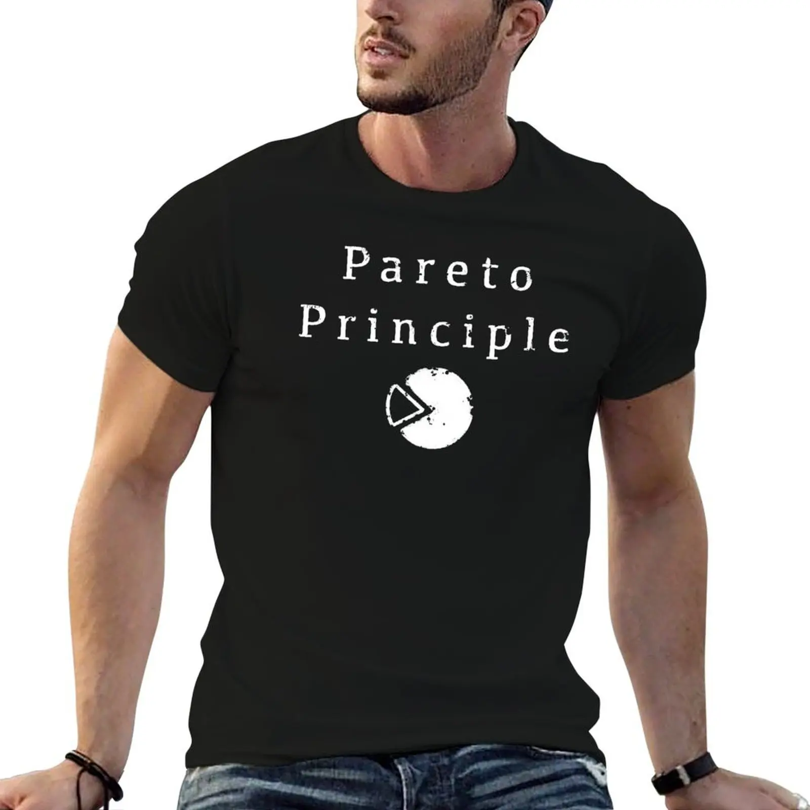 Pareto Principle T-Shirt Casual All Match Tee Shirt for Men