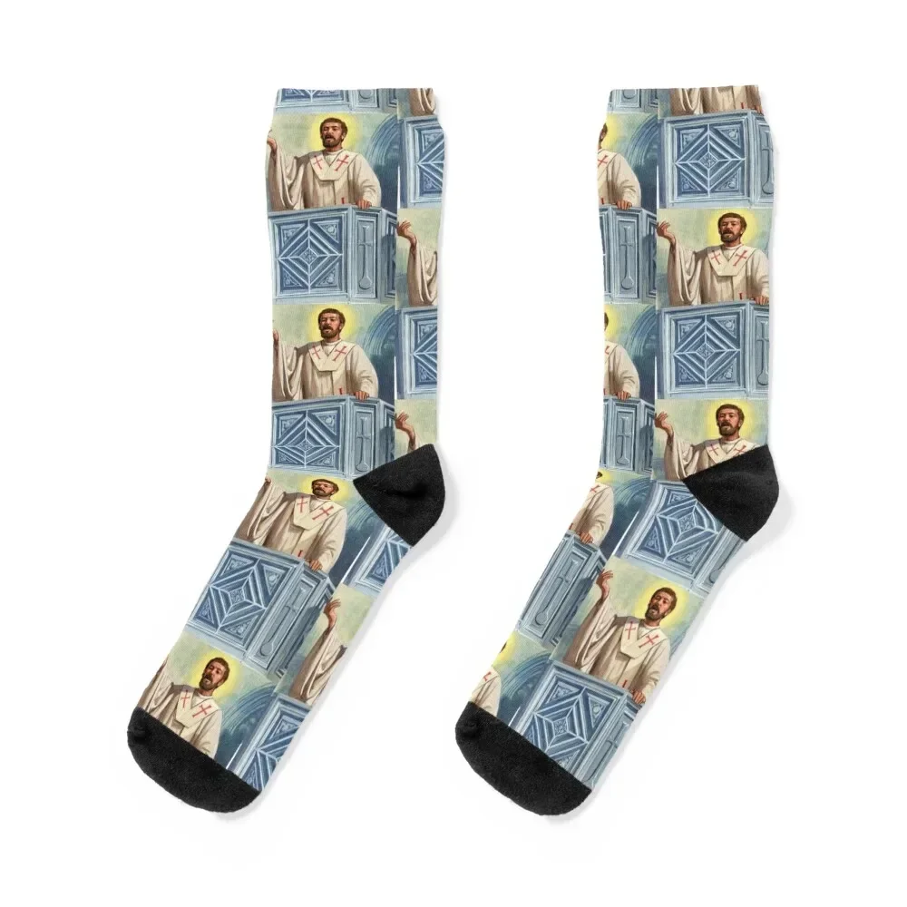 Saint John Chrysostom Socks valentine gift ideas Heating sock cycling Stockings man Socks Women Men's