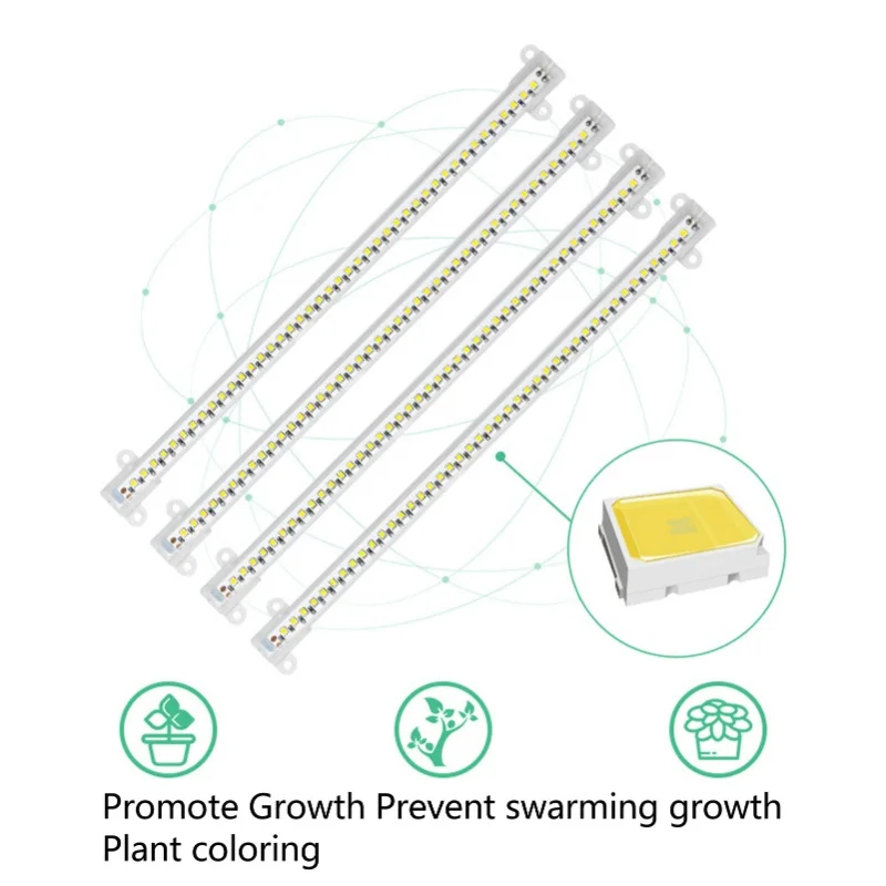 Plant Grow Light 4 Heads USB Plug Dimmable Timer Function Full Spectrum LED Grow Light For Indoor Home Succulent Sun Light 4000K