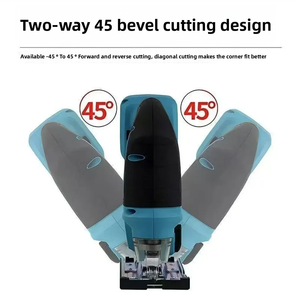 Electric Jig Saw Portable Multifunction Carpenter PowerTool Variable Speed Curved Saw Fit Makita/Dewalt/Milwaukee 18V No Battery view 3