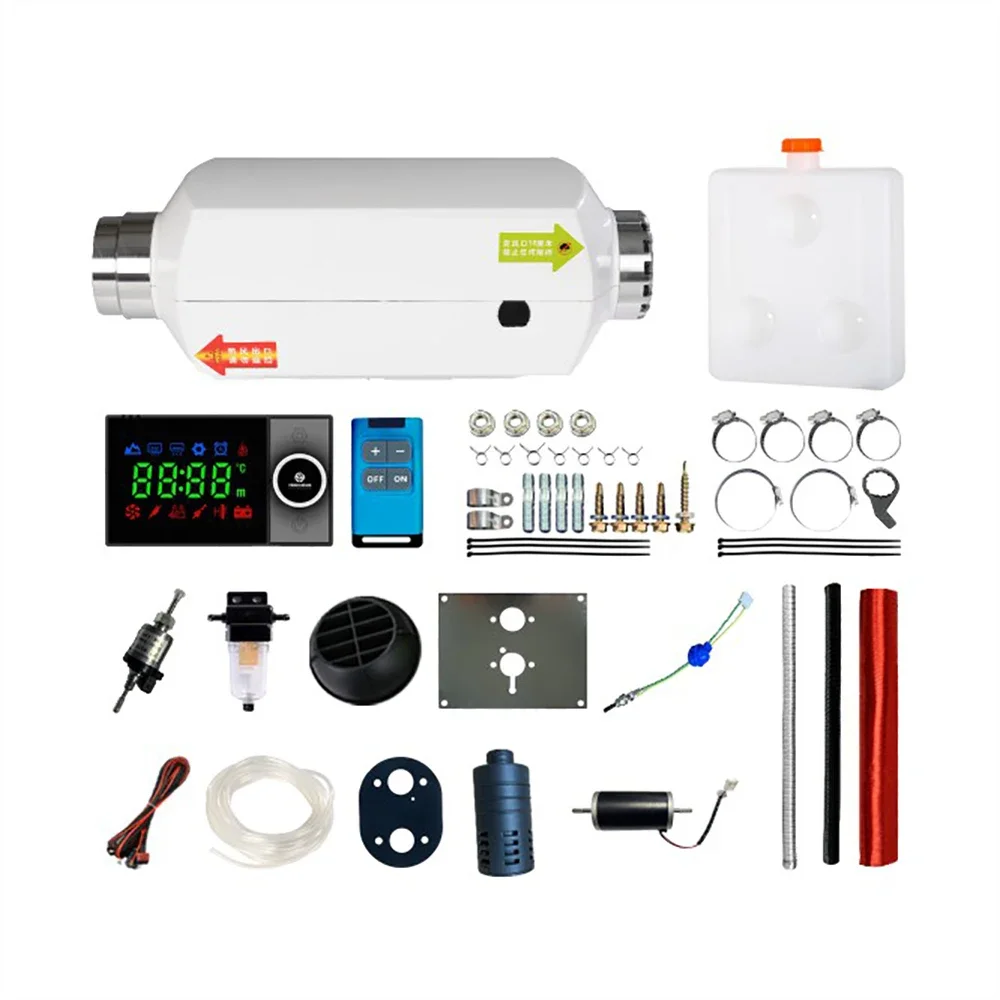 Nuevo Calentador de aire de 12V de fábrica de China con controlador LCD y embrague de ventilador para caravana, autocaravana, autobús, camión, reequipamiento/actualización