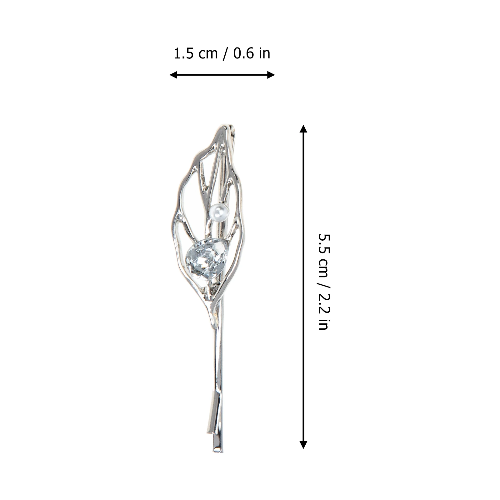 

4pcs Leaf Hair Clips Silver French Bride Chignon Barrette Pins Decorative Accessories Hairstyle Replacement Easy Styling Daily