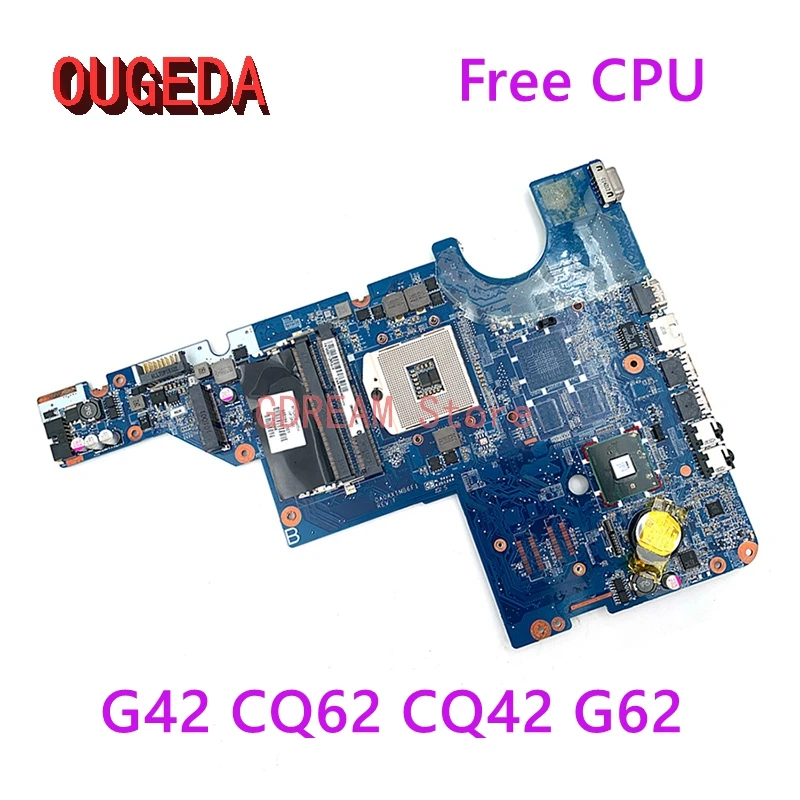 

OUGEDA DA0AX1MB6H1 595184-001 Laptop Motherboard for HP Pavilion G42 CQ62 CQ42 G62 Series s989 HM55 free CPU Main board tested