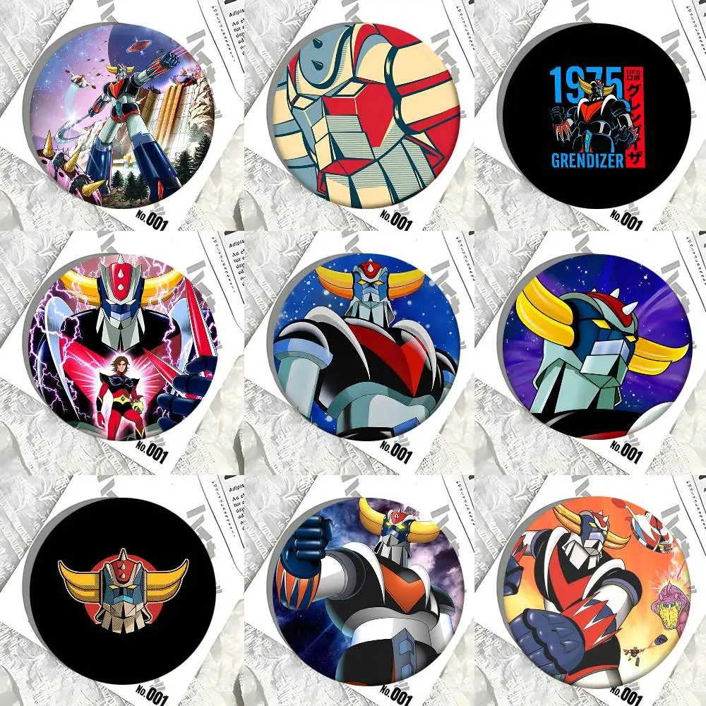 Anime Goldorak Rundes Abzeichen Kreative Brosche Kleidung Rucksack Accessoires Anstecknadel