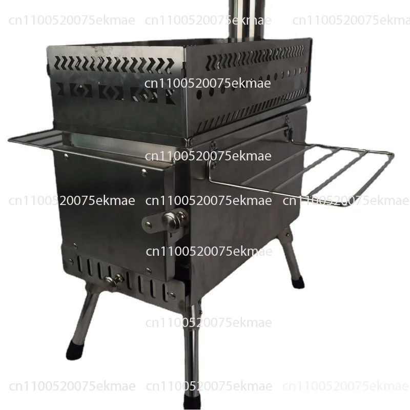 Portable Folding Wood Burning For  Tent Heating Humidifying Stove With Sauna Stone Baske