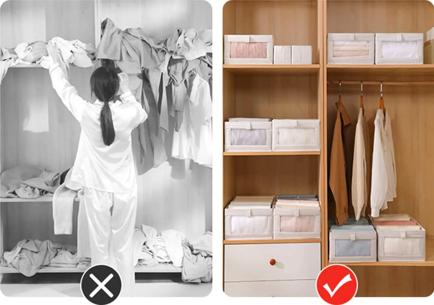 Visual Window Storage Box Pants Clothes Storage Artifact Wardrobe Clothes Storage Box Drawer Type Toys Snacks Sundries Organizer