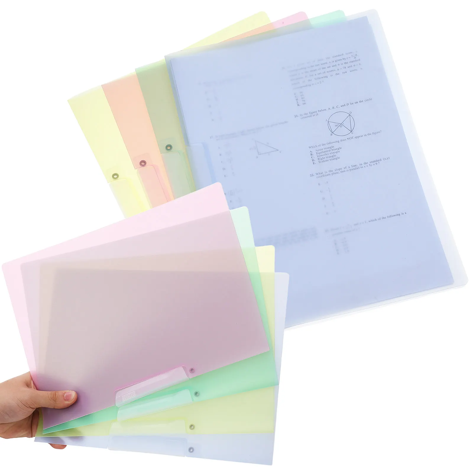 8-個のオフィスフォルダー文書用-a4-プラスチックファイルフォルダーオーガナイザーレポートプレゼンテーション用紙ファイルストレージホルダーバルク