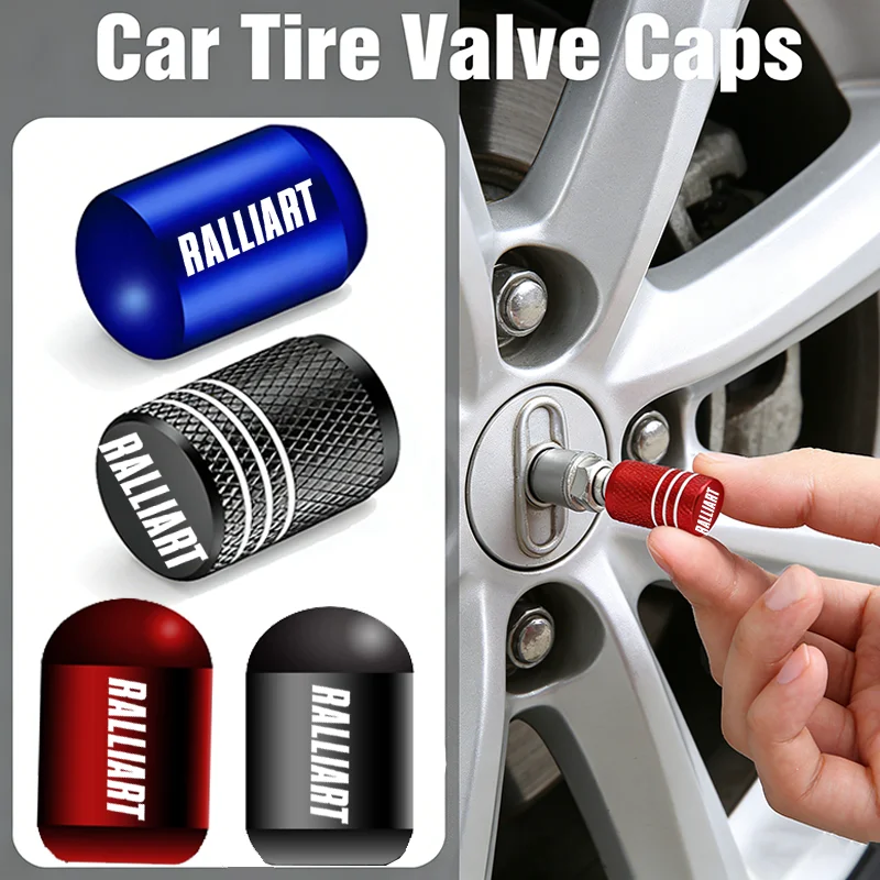 4PCS Metal Car Wheel Rim Anti-dust Air Valve Caps for Mitsubishi Ralliart ASX Colt Competition Eclipse Cross LANCER Outlander