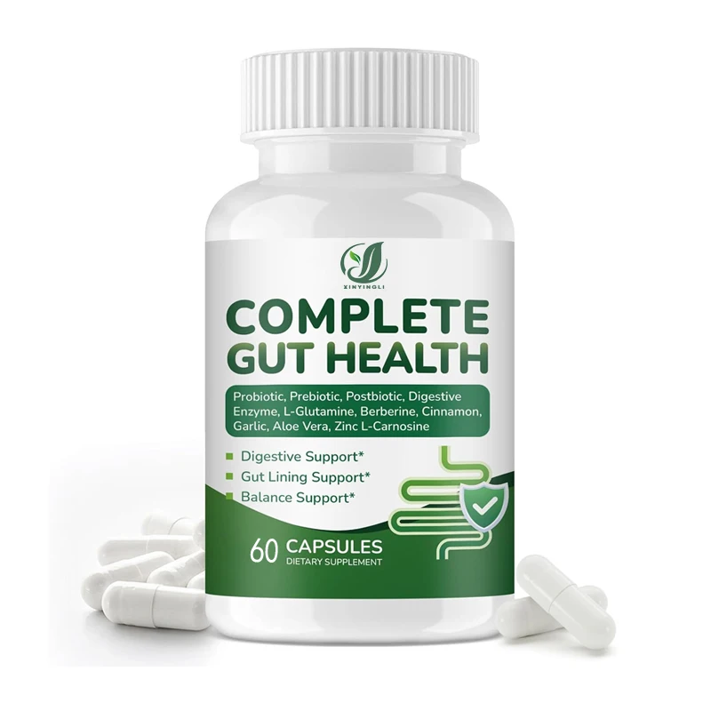 

Intestinal health supplements contain prebiotics and probiotics for digestion and immune support