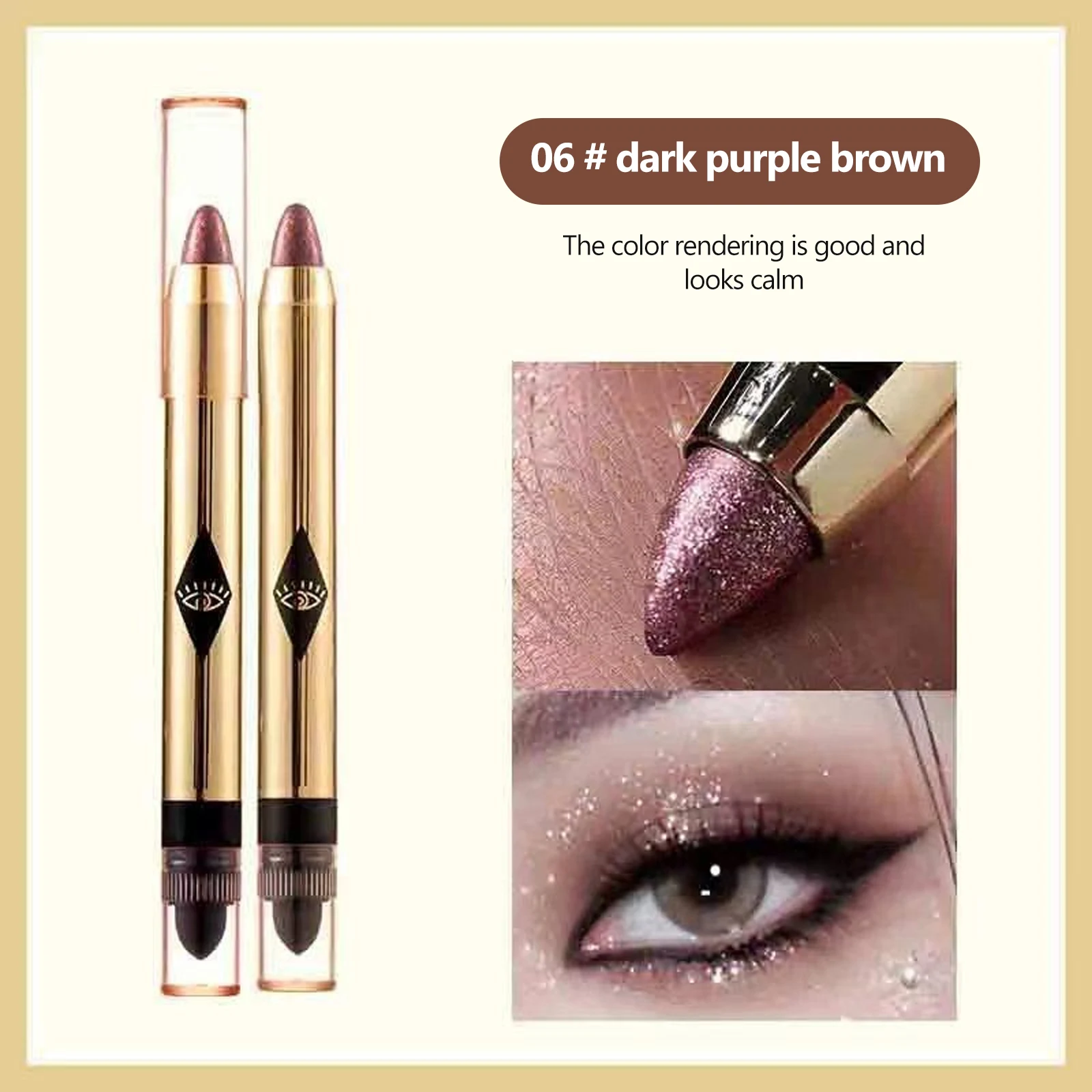 

Highlighter Eyeshadow Pen Blusher Pencil Fine Flashing Contour Brightening Double Headed Stick Waterproof Shiny Eye Shadow