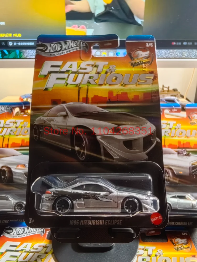 Hot Wheels HNR88-Q Fast & Furious,Honda Civic Dodge Charger Mitsubishi Eclipse Mazda RX-7 Toyota Supra,1:64 Diecast Car Model view 3