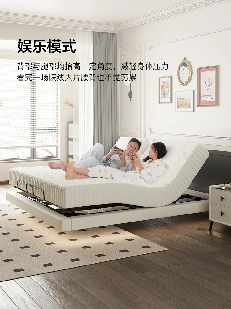 

2024 new electric smart mattress black technology fully automatic non-disturbing double bed lifting without bedside bed frame