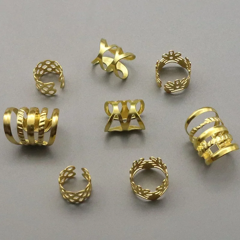 40 шт. Кольца для волос регулируемые манжеты заколки аксессуары для волос для женщин девушек мужчин золотые косички для волос грязные косички бусины шпилька для волос дредов