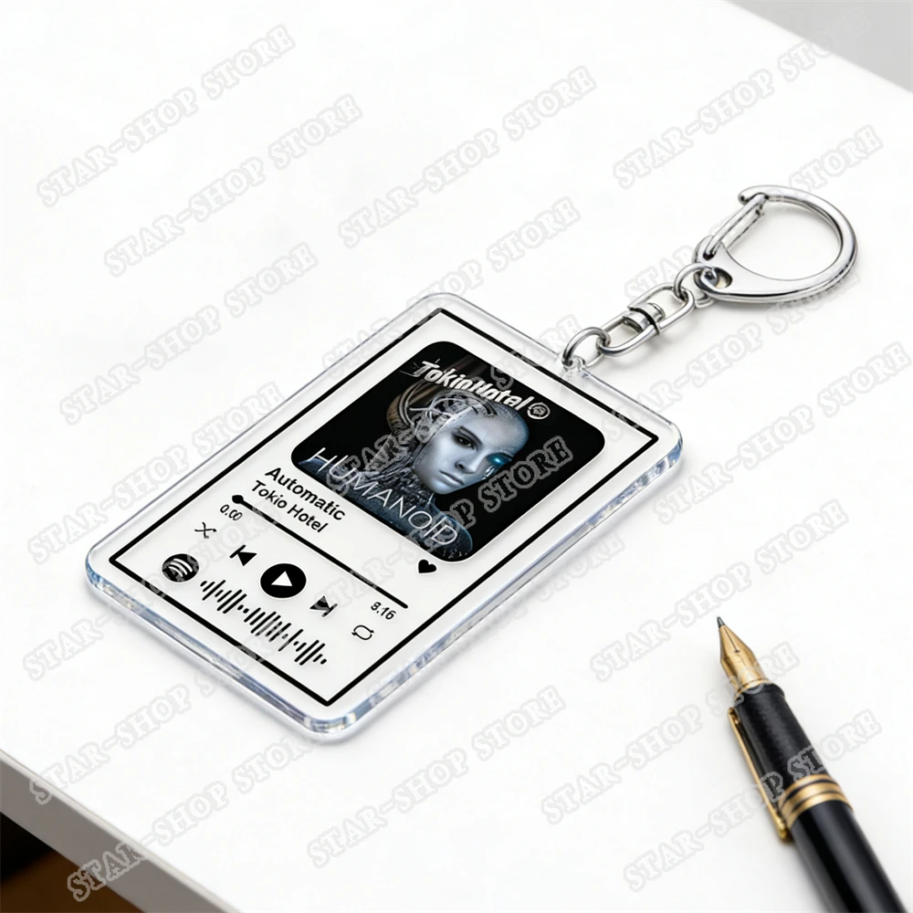 Tokio Hotel Music Keychains for Women Accessories Bag Automatic Schrei Tom Bill Kaulitz Album Songs Keying Jewelry Fans Gifts