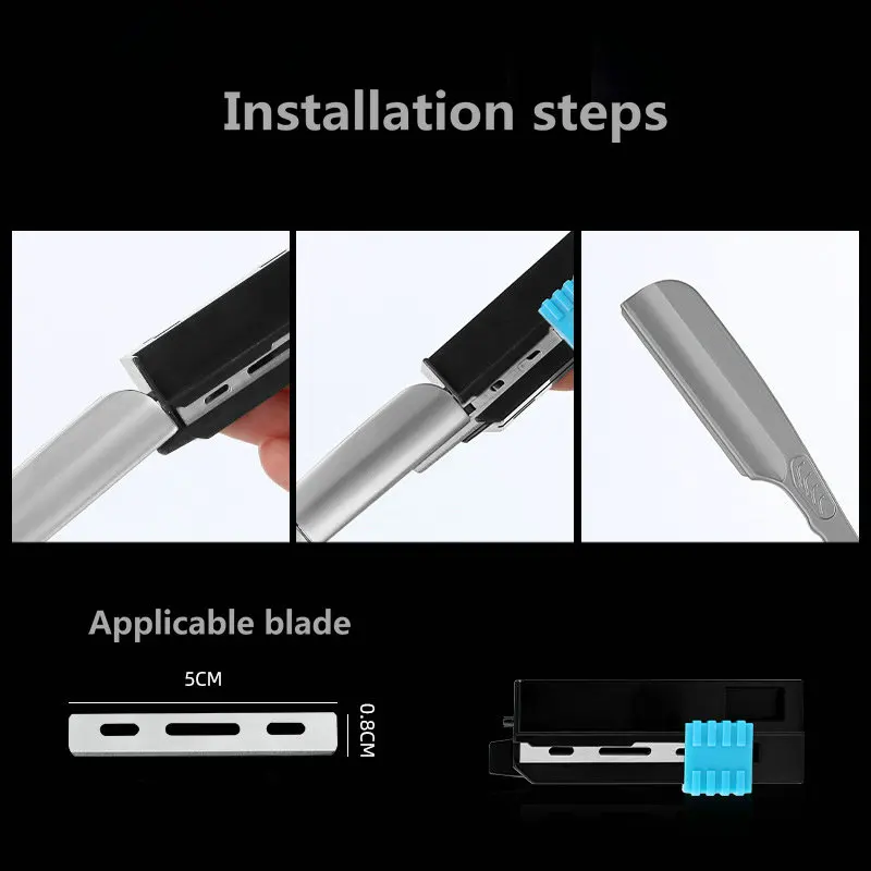 Салонная ручная бритва для бороды, складная ручная бритва для волос, инструменты для удаления волос для салона, парикмахерские аксессуары, подарок