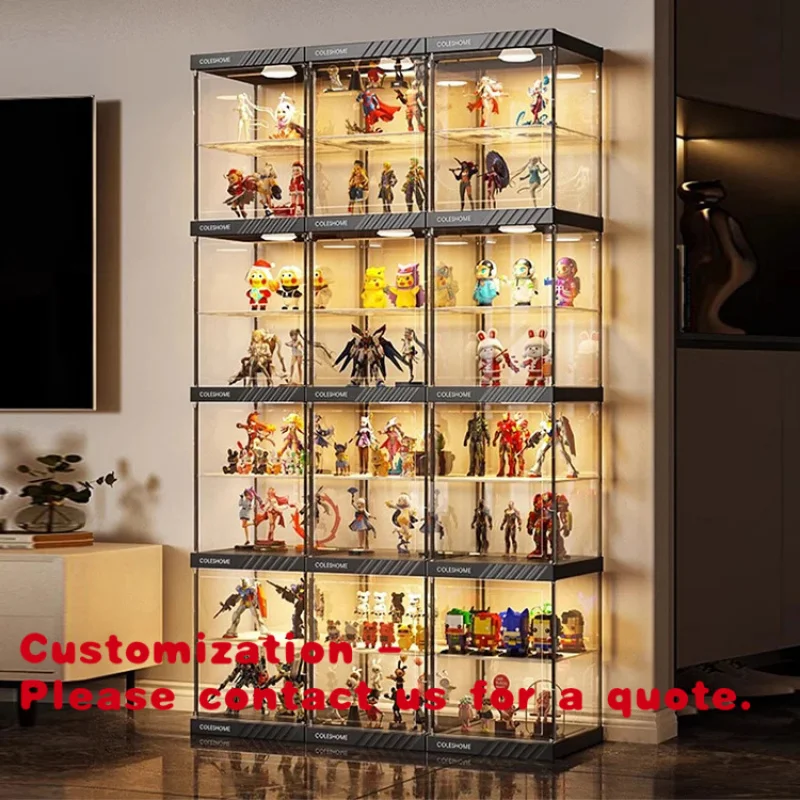 

Customize.Anime Character Display Shelf Dustproof Glass Cabinet Design Model Accessories Home Acrylic Display Shelf