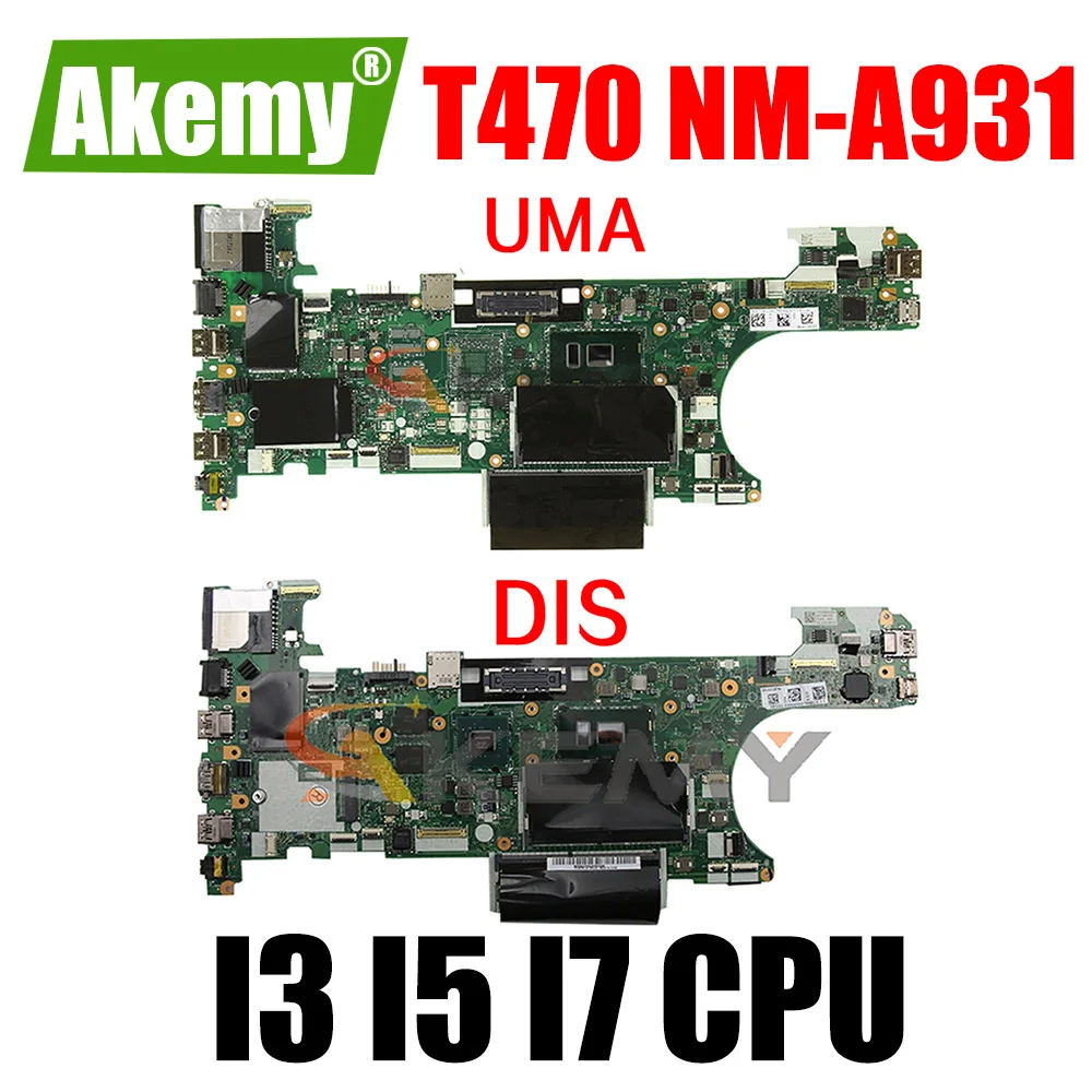 

For LENOVO ThinkPad T470 Laptop Motherboard NM-A931 i3 i5 6/7th Gen 01HW539 00UR445 01AX963 01HX648 Mainboard Tested OK